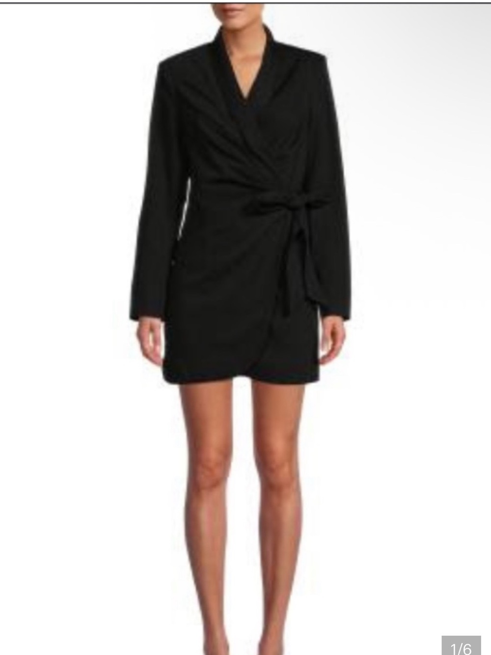 Black Wrap Mini Skirt with Self-Tie Belt